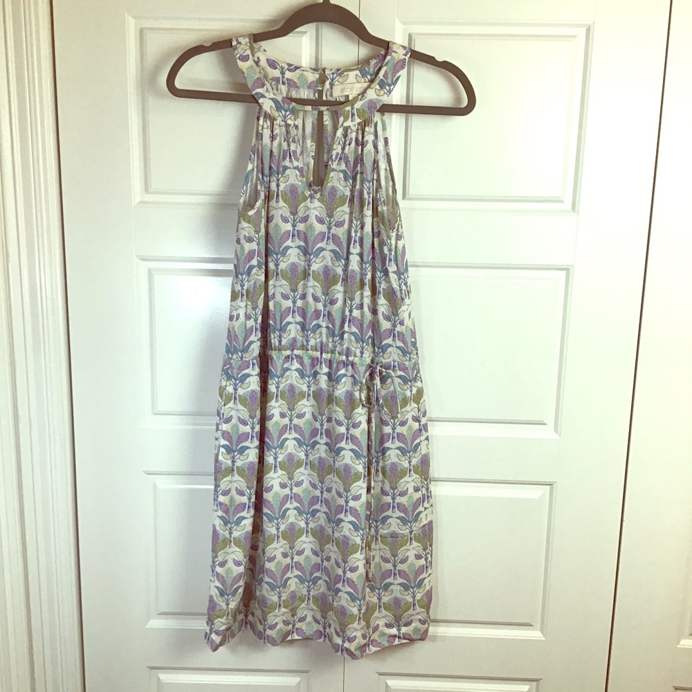 Etcetera Floral Pattern Summer Sleeveless Dress Sz0